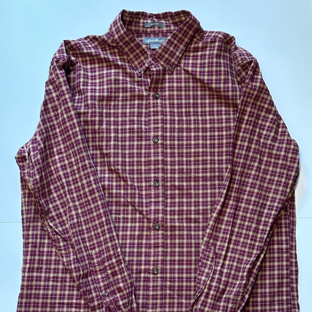 Burgundy Eddie Bauer Flannel